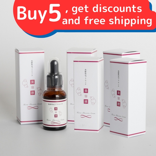 Fermented and matured horse placenta serum x 5 pack