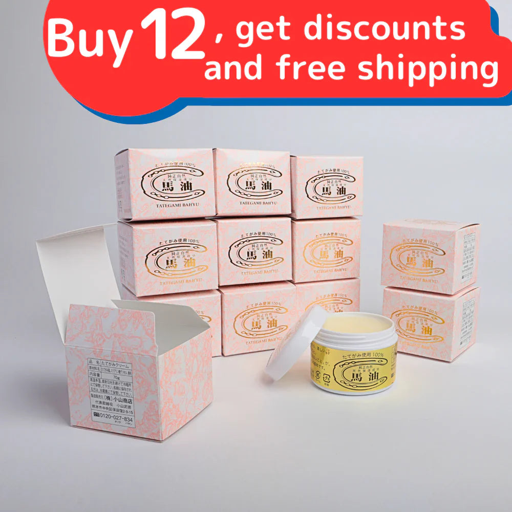 100% horse oil cream made from horse mane, Koune, set of 12