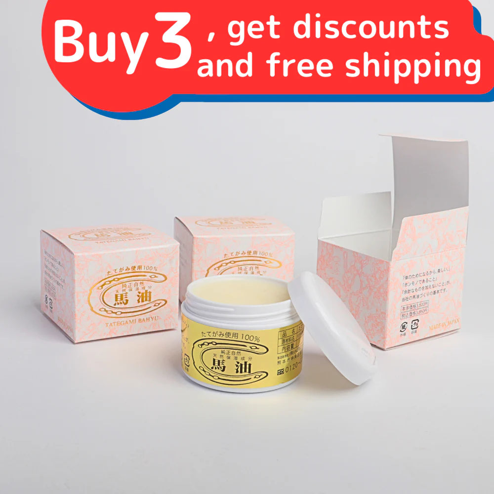 100% horse oil cream made from mane, Koune, set of 3